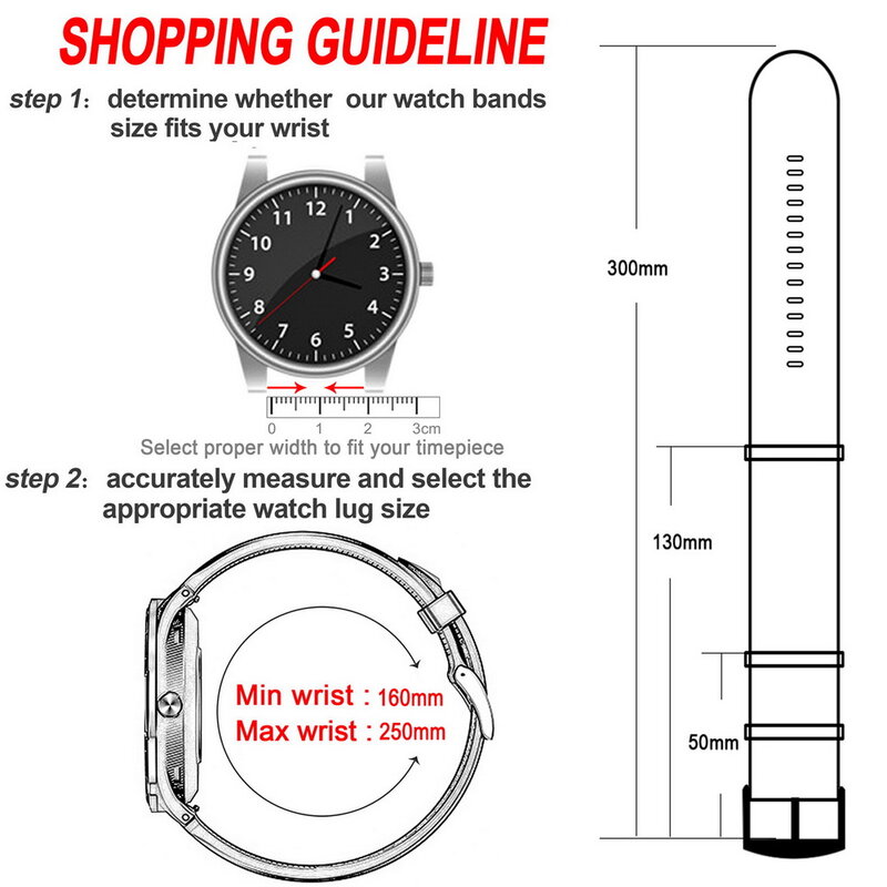 Hemsut pulseira de relógio náilon uma peça substituir cinto de segurança correias de pulso para o homem ou mulher 18mm 20mm 22mm 24mm