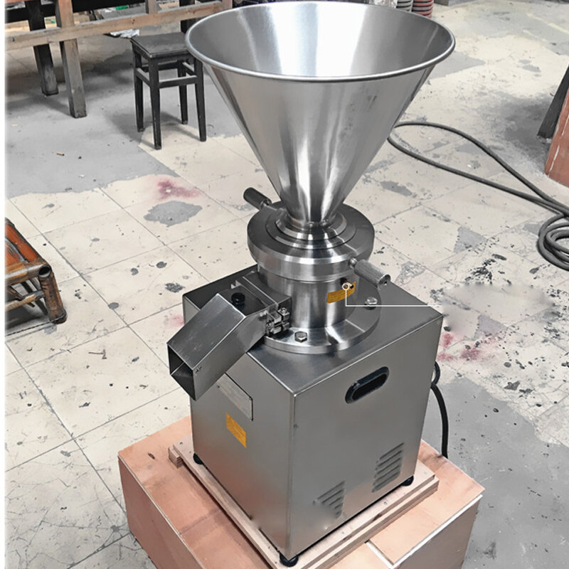 200-1500 kg/h jmc80 vertical moinho colóide emulsificação de alimentos moagem pimenta de chocolate amêndoa máquina de manteiga de amendoim de gergelim