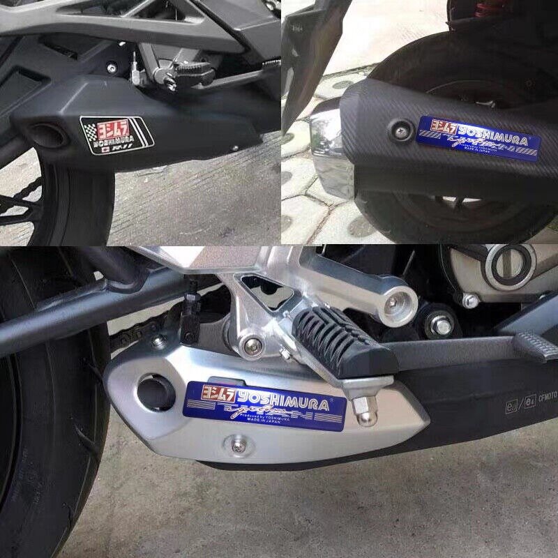 3D-наклейки на наконечники выхлопной трубы мотоцикла, алюминиевые термостойкие наклейки для Honda Yamaha Yoshimura, Cafe Racer
