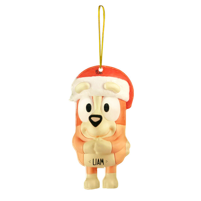 Colgante de árbol de Navidad para niños, Brui juguete de dibujos animados de perro, serie familiar, 10 piezas, Bluey