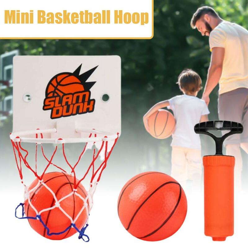 Aro de basquete indoor com ventosa para crianças, mini aro com brinquedo de 2 bolas, mochilas para meninos e meninas, esportes, porta do quarto