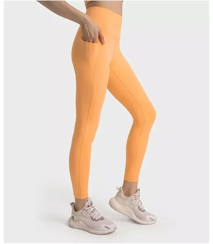 Lulu Align Yoga pantaloni da Jogging all'aperto Leggings Fitness collant sportivi modellanti elastici pantaloni da allenamento a vita alta abbigliamento donna