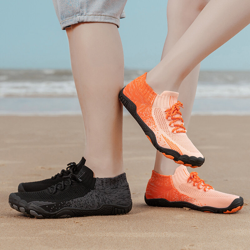 Zapatillas de deporte de cinco dedos para hombre, zapatos de playa, descalzos, talla grande 46, verano, 2024