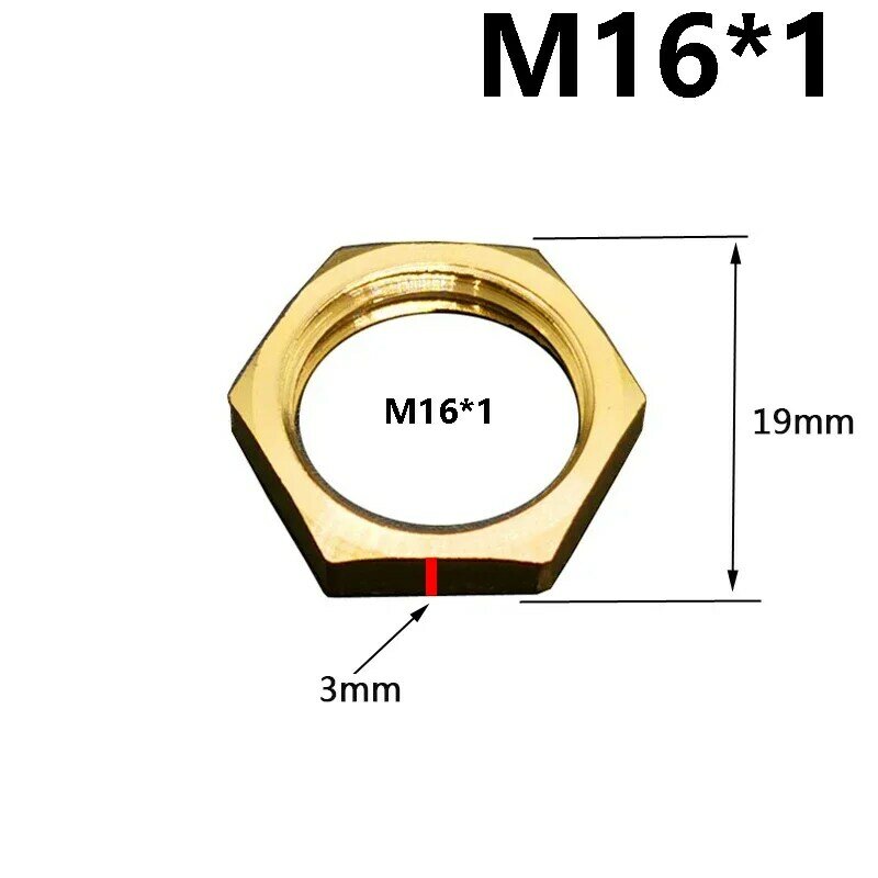 Медная Гайка M14x1.5 M10 * 1 M12 M16 M18 M20 M22 M27x1, 10 шт.