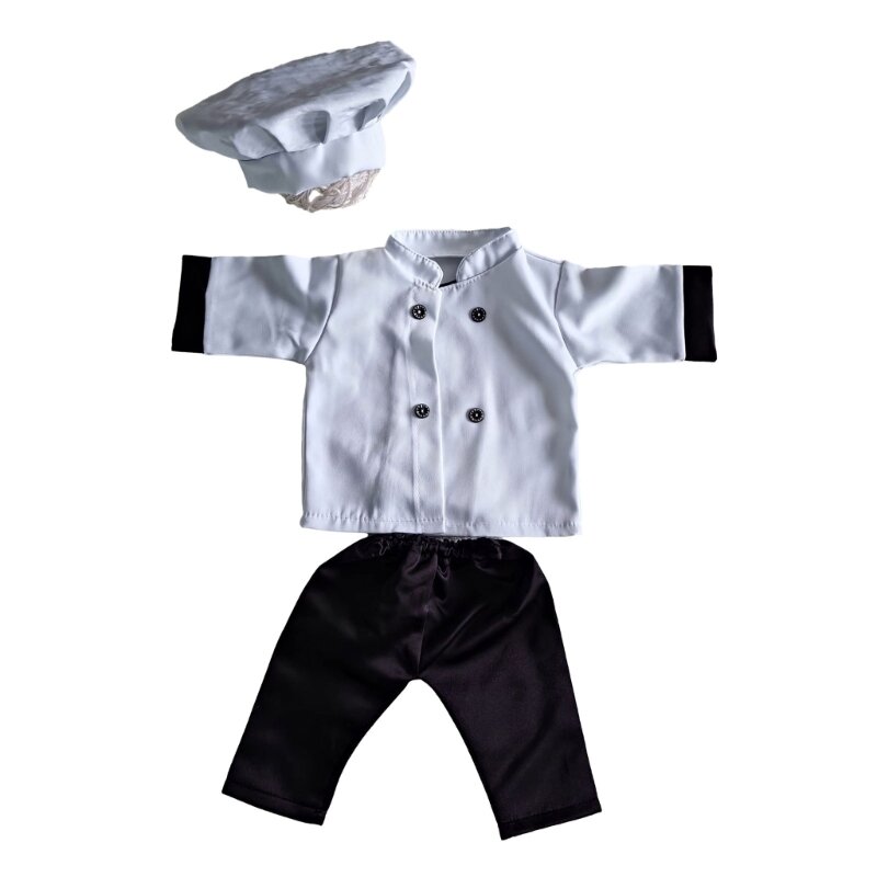 Реквизит для фотосессии ребенка 0-2 месяцев, костюм повара, шляпа, топы, реквизит для фотосессии, одежда для фотосессии для