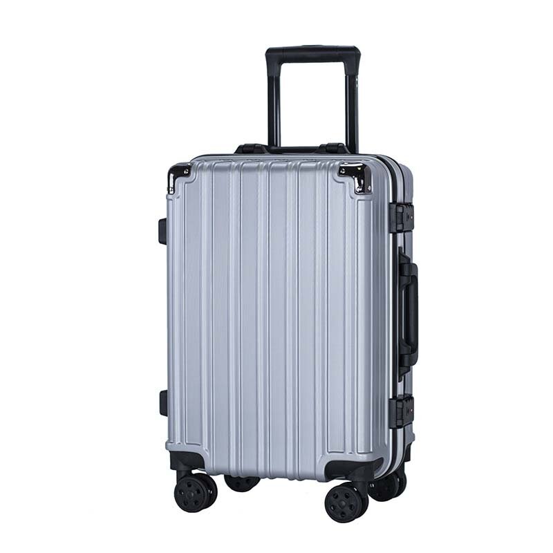 Valises de voyage à cadre en aluminium, valise à roulettes universelle, boîte PC, valise d'affaires pour hommes, 20 pouces