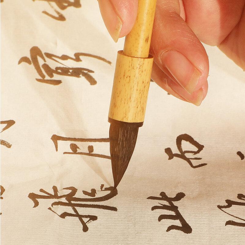 Pequeno roteiro regular caligrafia escova tradicional doninha escova de cabelo wang xizhi correndo cursive script escrita pincel tinta china