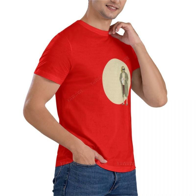 Классическая мужская футболка с изображением большого парня Lebowski Circle, забавные мужские футболки, мужские белые футболки