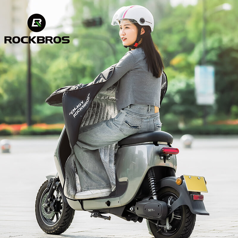 ROCKBROS Electromobile Windshield Windproof Suncreen Breathable Foldable Knee Leg Electric Motorbike Windproof Cover Outdoor