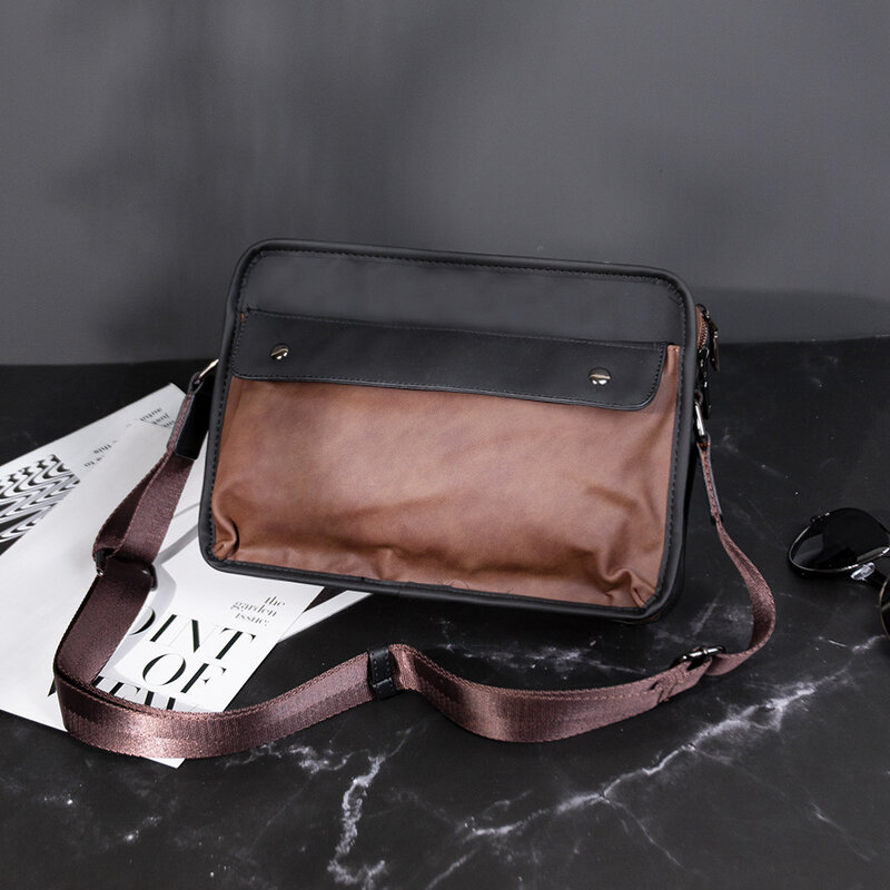 Bolso cruzado de un solo hombro con prepucio personalizado para hombre, bolsa de mensajero, mochila Retro informal, regalo del Día del Padre de moda