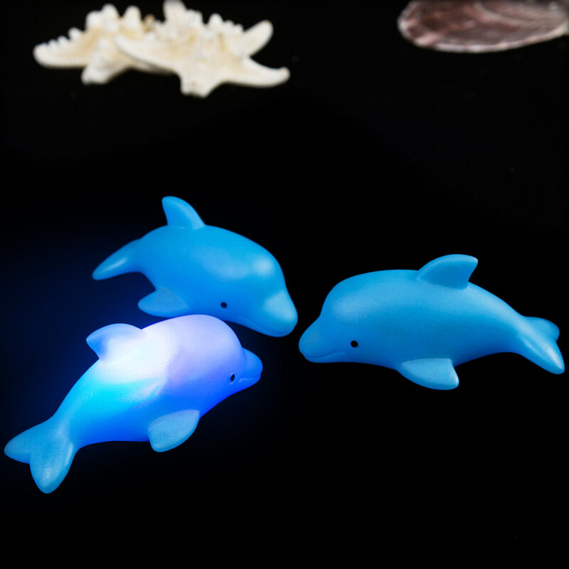 Baby Toys Dolphin Light Up Bath Toy Kids Water Toys LED Glowing toddler toys Luminous Beach Pool Shower Game for Children Gifts