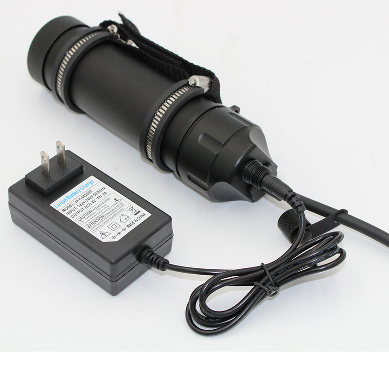 Linterna LED subacuática XHP70 para buceo, resistente al agua, luz dividida en la muñeca, lámpara de buceo con batería de 4x18650