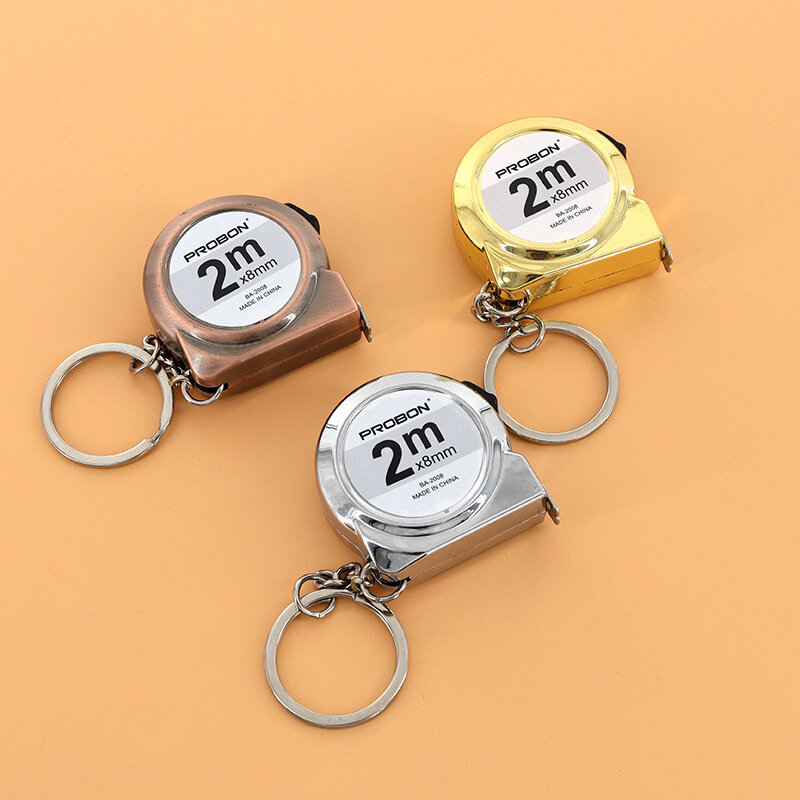 Outdoor EDC Mini Portable Keychain Tape Measure Cute 2 Meter Ruler Creative Gift Keychain Tool (CM)