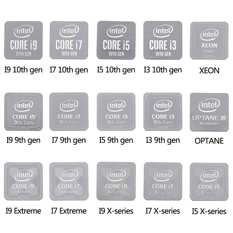 Ноутбук 10-го поколения Intel Core I9 I7 I5 I3 металлическая наклейка с логотипом для дома школы офиса