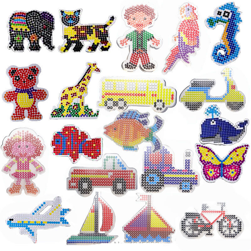 Hama Beads Pegboards para Crianças, Ferramenta DIY, Fusível Perler Educacional, Padrões Beadbond, Jigsaw Puzzle Template, Passing Paper Toy, 5mm