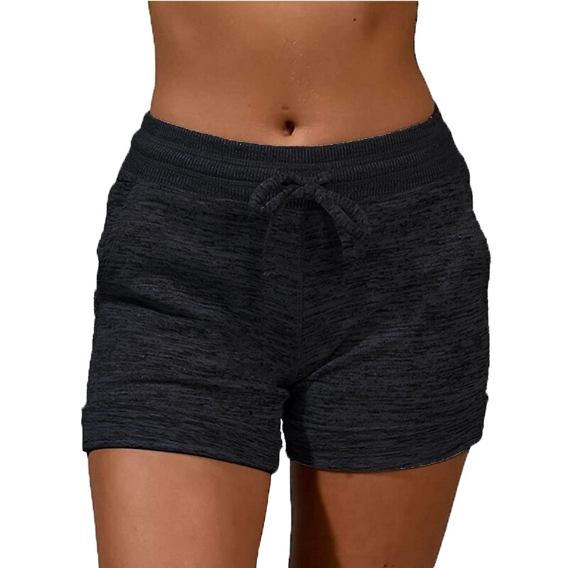 Trending Fashion Women's Solid Color Athletic Shorts Elastic Waist Sportswear Soft and Comfortable Gym Fitness Yoga Short