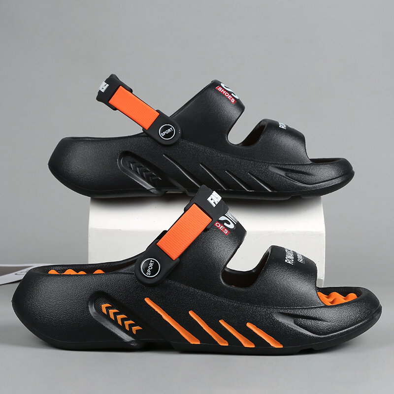 Massage Men Slippers Summer Breathable EVA Slippers Dual Purpose Sandals For Men Lightweigh Sumer Shoes For Men Plus Size 39-48