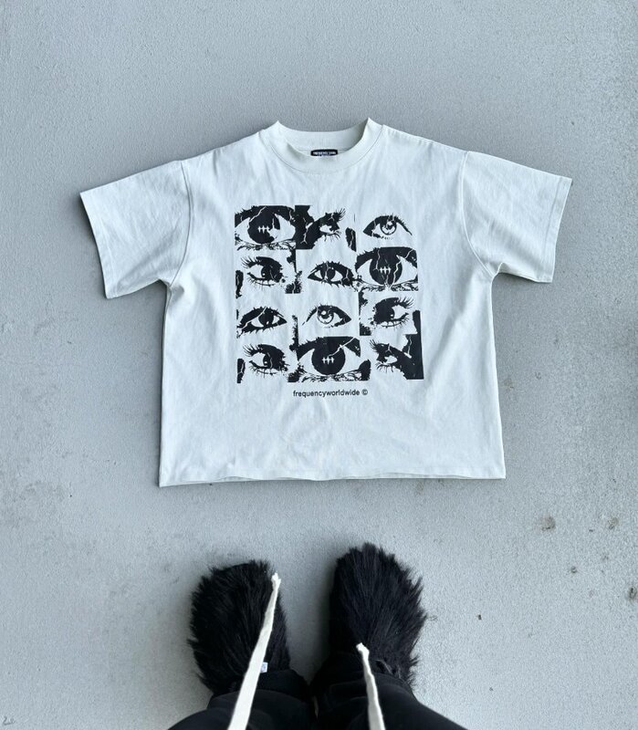 Y2k top Vintage Street Alphabet Print t-shirt da uomo manica corta 2024 Summer Harajuku coppia t-shirt oversize allentata Casual