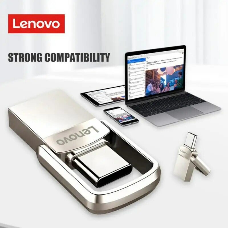 Lenovo USB3.0 Type-C 2Tb 1Tb 512Gb 256Gb 128Gb U Disk Interface Telefoon Computer tweeërlei Gebruik Usb Flash Drive Draagbare Usb Memory
