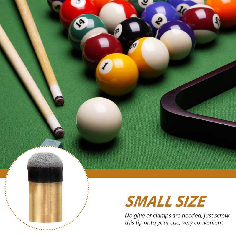 10 Pcs Nine Club Screw Tip Pool Cues Sticks Replacement Tips Billiard Accessories Gong Silk Billiards Small Copper