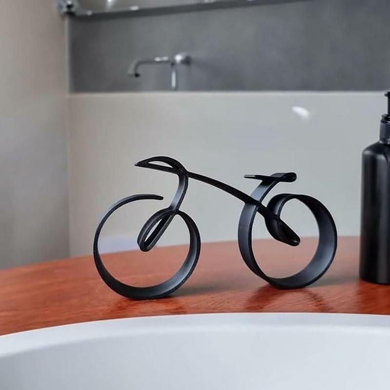 Patung sepeda, ornamen sepeda gaya bingkai kawat logam seni siluet sepeda kerajinan kawat dibingkai gaya
