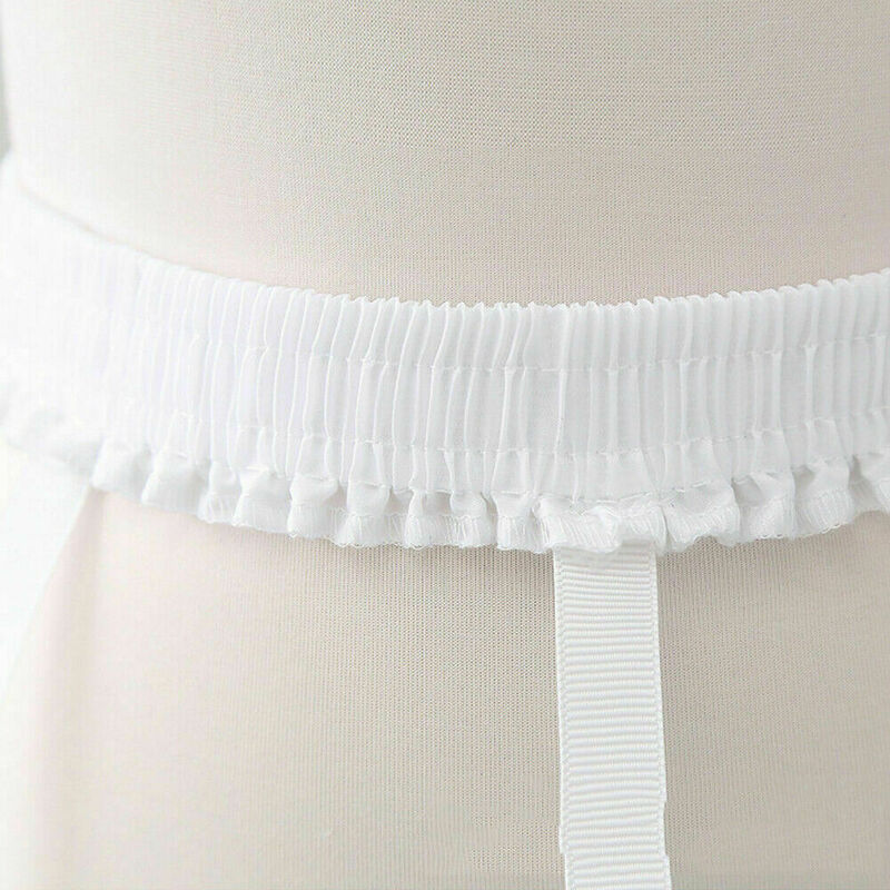 Lolita Girls Crinoline Cage Black White Petticoat Hoop Skirt Underskirt Dress