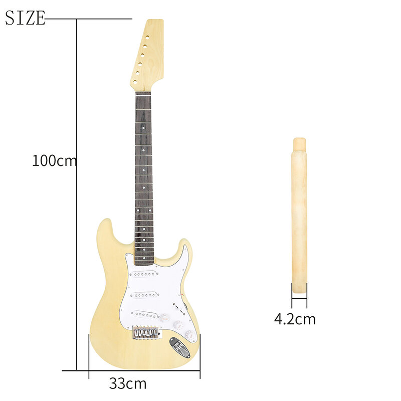 Electric Guitar Assembly Complete Set of Handmade Accessories ST 6 Strings 22 Frets Maple Wood Guitar Electric Guitar