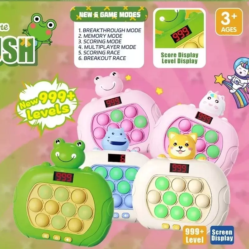 999 Level elektronische Pop Push Quick Push Spiele konsole mit LED-Bildschirm, geeignet für Erwachsene und Kinder Zappeln Spielzeug Weihnachten