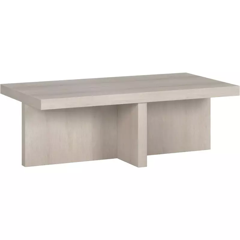 Tavolino da caffè Elna bianco 44 "mobili larghi tavolino rotondo per tavoli da soggiorno in legno Mesa mobili portaoggetti nascosti laterali