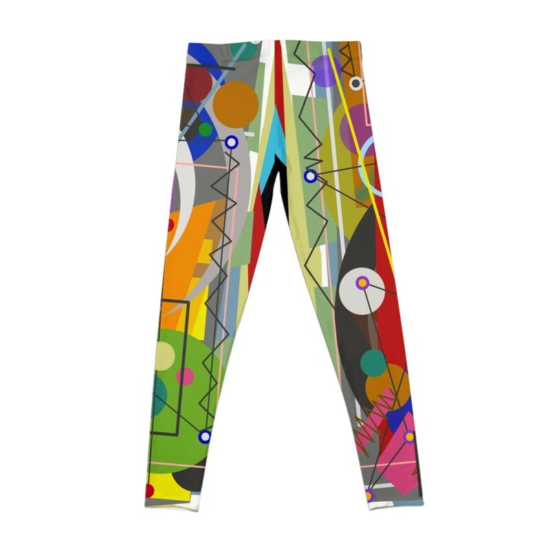 Hipster Retro Bauhaus KandinskyStyle Graphic Design Leggings pantaloncini da allenamento abbigliamento da palestra abbigliamento sportivo per palestra Leggings da donna