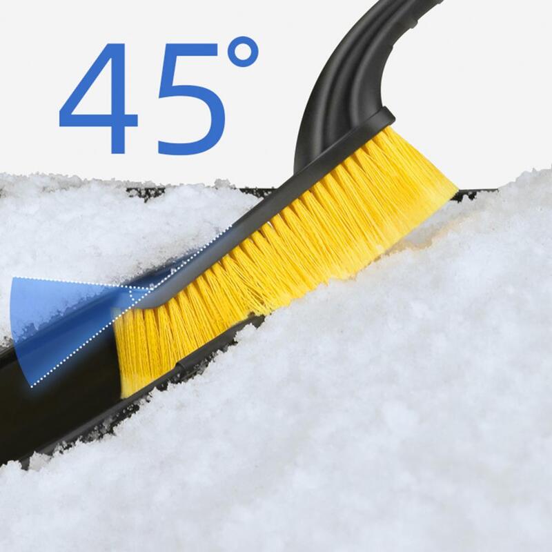 Auto Windshield Snow Removal Broom Efficient Car Snow Brush Ice Scraper with Detachable Long Handle Sponge Grip High for Auto
