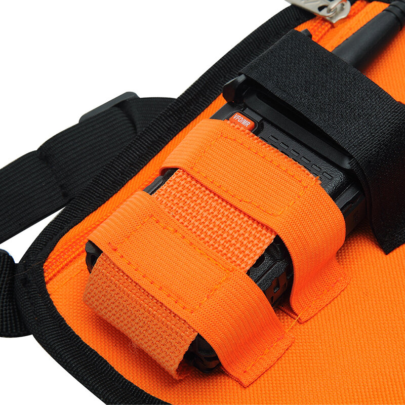 Saco de chicote de fios de rádio ajustável pacote frontal triângulo saco de peito bolsa coldre carry case para walkie talkie