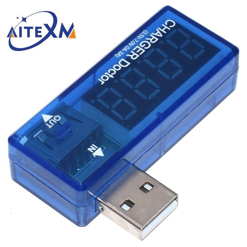 Display Digital Hot Dual USB / Mini USB Power Saat Ini Voltage Meter Tester Portabel Arus Mini dan Pengisi Daya Detektor Tegangan