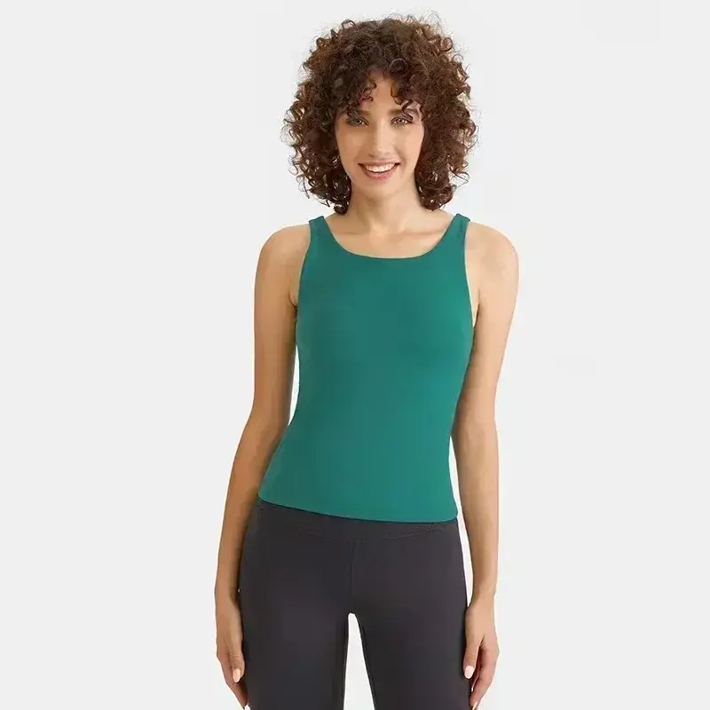 Lemon Deep U Back Workout Yoga Vest Gym Tank Tops Naked Feel Fitness Sport Mouwloze Shirts Met Ingebouwde Bh Top Actieve Kleding