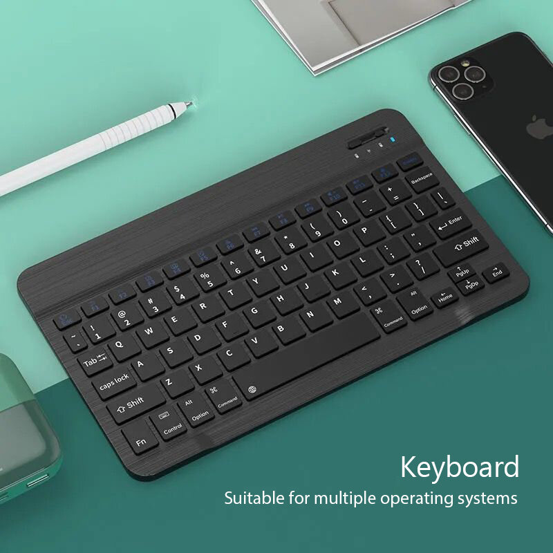 Tastiera Wireless Bluetooth Mini tastiera portatile per Tablet portatile tastiera da gioco ricaricabile per iPad per Android Samsung