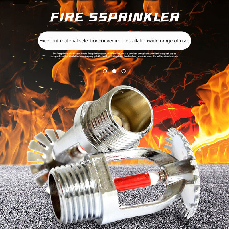 1 pz 68 gradi Pendent Fire Sprinkler Head 1/2 "DN15 sistema di estinzione protezione Sprinkler Head per scuola palestra pubblica