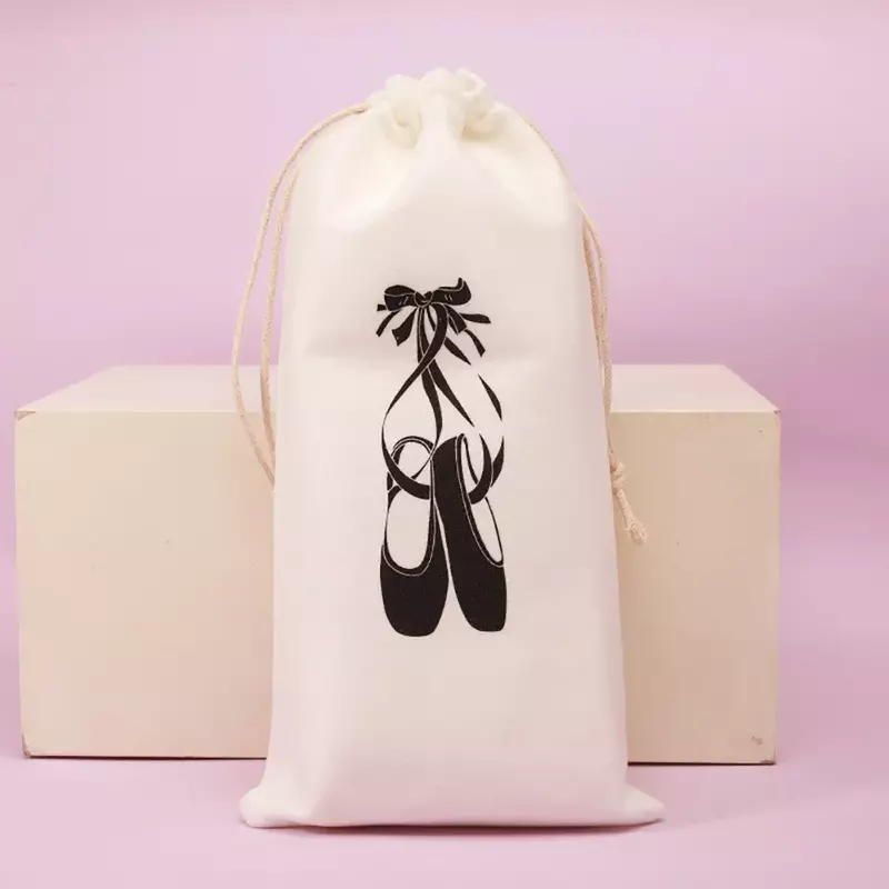 13 x27cm borsa portaoggetti per scarpe da balletto per bambini di grande capacità con doppia coulisse borsa regalo per forniture da ballo per telefoni cellulari