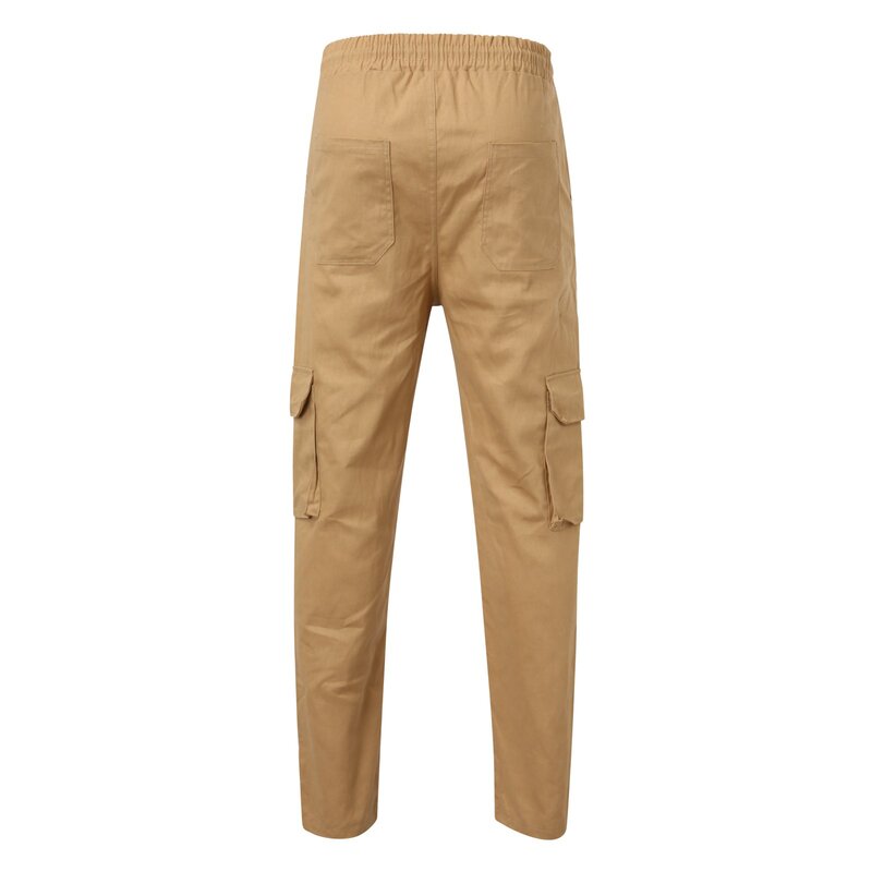 Pantalon Cargo pour Homme, Solide, Taille artificiel astique, Long, Style Coréen, Droit, FjHarajuku, dehors de Plein Air
