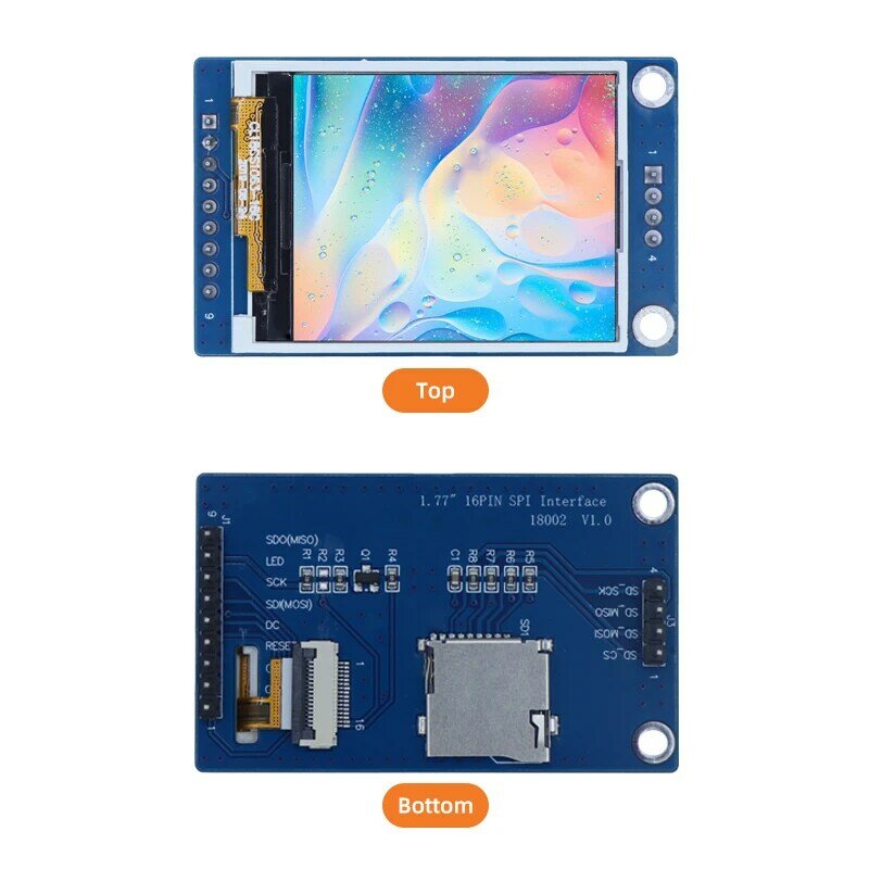 1.8 Inch TFT LCD Display Module 128x160RGB SPI Interface Full Color ST7735S High-Quality Display for Enhanced User Experience