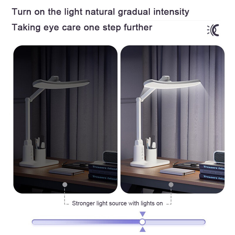 Lampa stołowa LED Ochrona oczu Możliwość przyciemniania dotykowego Lampa stołowa LED Dormitorium Sypialnia Czytanie Lampa biurkowa z możliwością ładowania przez USB