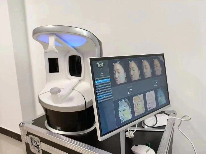 Máquina de análisis Facial Digital 3D con pantalla, analizador profesional de piel, Detector inteligente IA, espejo mágico