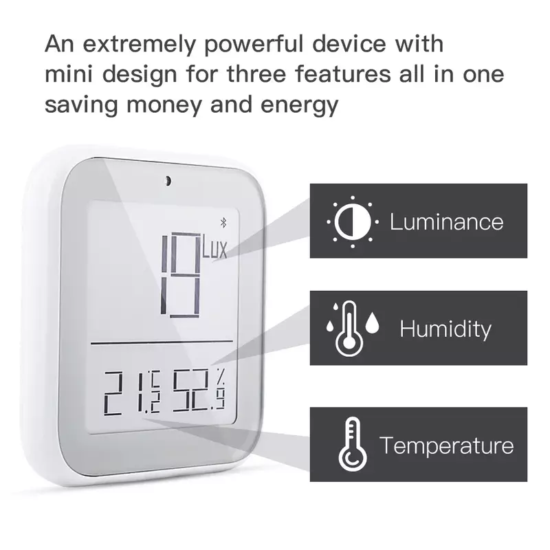 MOES 스마트 ZigBee 블루투스 메쉬 밝기 온도계, 조명 온도 습도 센서 Tuya 스마트 앱 제어