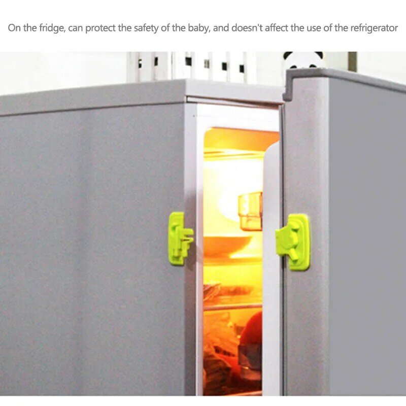 Kunci pengaman bayi anak, kunci pintu kabinet kulkas portabel multifungsi kunci Freezer laci keamanan pintu