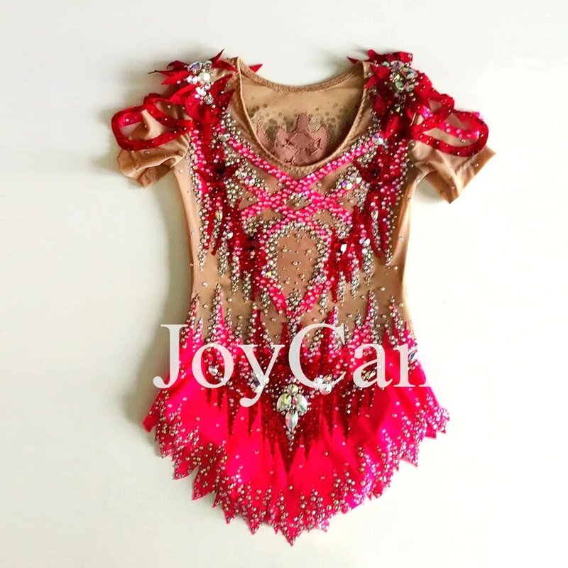 JoyCan-أحجار الراين ثياب جمباز للنساء والفتيات ، رودو سباندكس ، ملابس رقص أنيقة للمنافسة
