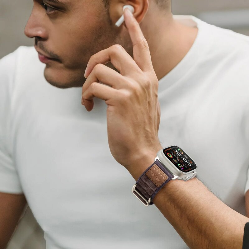 Alpin schlaufe für Apple Watch Ultra Band 49mm 44mm 40mm 45mm 41mm 42mm 45 44mm Nylon armband Correa iwatch Serie 9 8 3 se Bänder