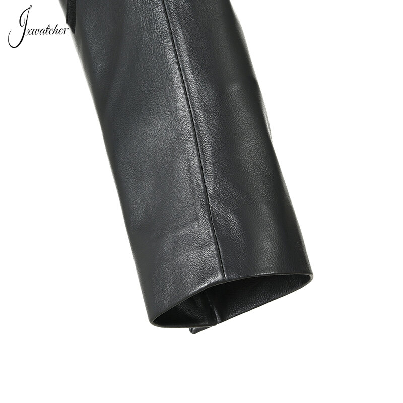 Jxwatcher giacca in vera pelle da donna per la moda primaverile Design staccabile da donna autunno cappotto in vera pelle femminile nuovo stile