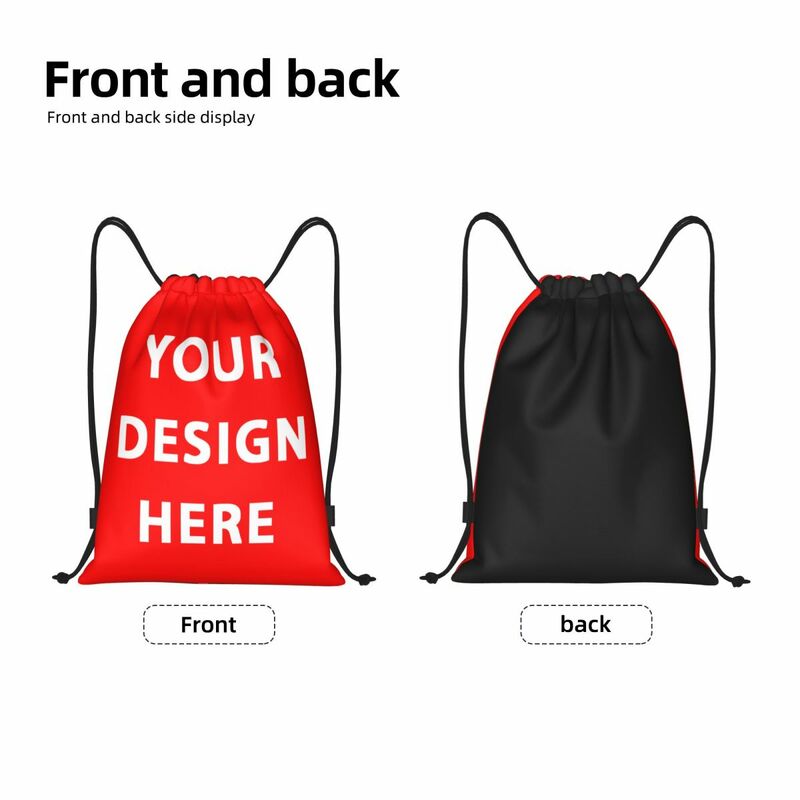 Personalizza il tuo Design qui borsa con coulisse per l'allenamento zaini da Yoga personalizza personalizzato Logo lettera stampa sport Gym Sackpack