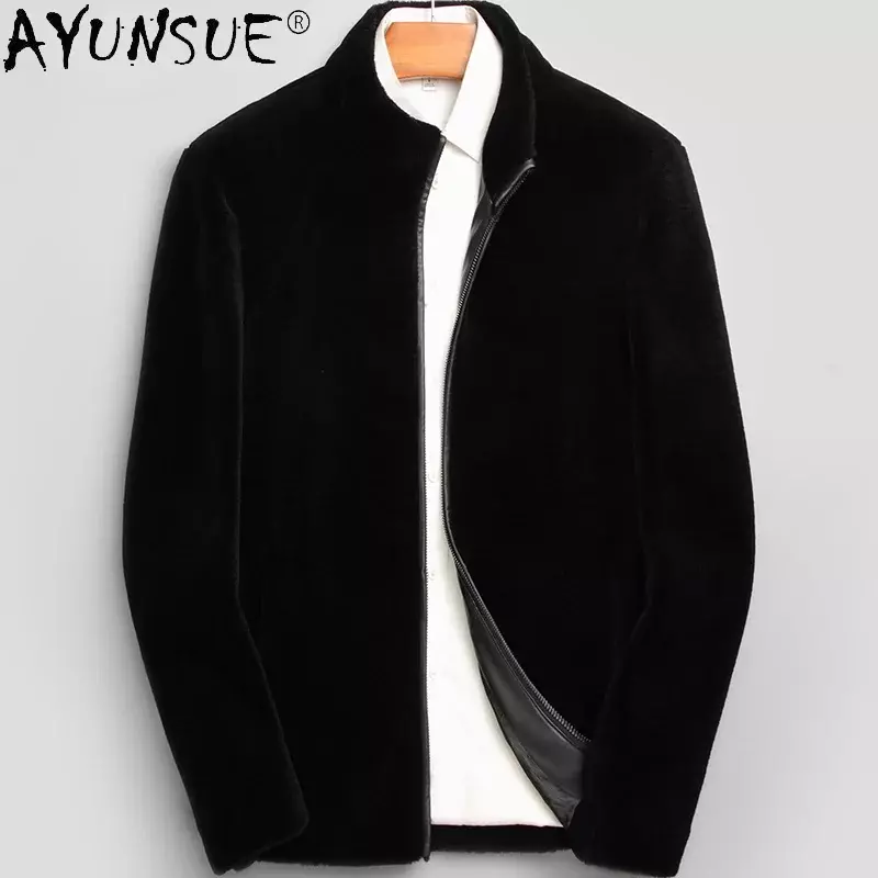 AYUNSUE 2021 Winter Genuine Woolen Jackets for Men Fashion Stand-up Collar Jacket Autumn Wool Men's Clothes Abrigo Hombre Gmm431