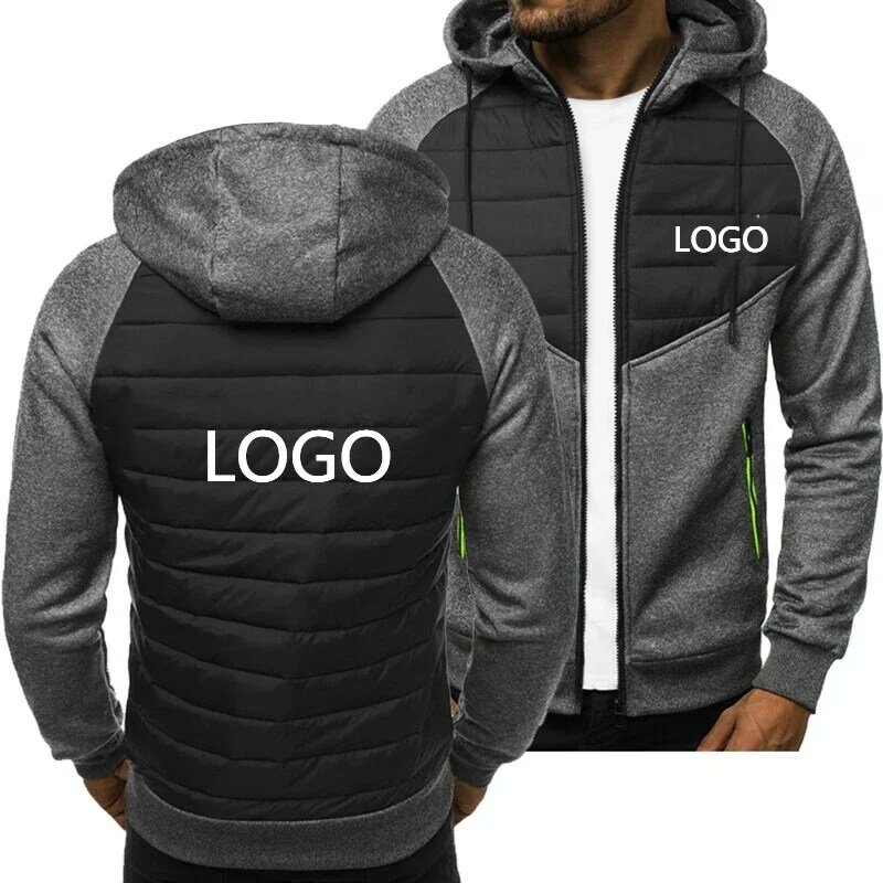 2023New primavera autunno Logo personalizzato felpa con cappuccio moda uomo Sport Casual felpe Cardigan cerniera giacca manica lunga