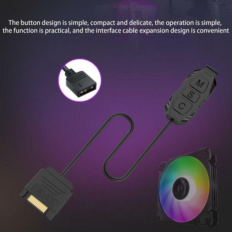Contrôleur ARGB pour bande lumineuse LED, 5V, solide, stable, 3 broches, connecteur de bande LED, câble d'extension